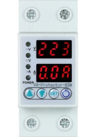 Resim Mufunye Çift Led Ekranlı 63a Otomatik Sıfırlama Ayarlanabilir Aşırı Ve Düşük Gerilim Akım Sınırlayıcı 