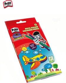 Resim PRİTT 1219733 KURUBOYA KALEMİ 12Lİ JUMBO ÜÇGEN 