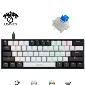 Resim Valkyrie Leaven K620 RGB 61 Key Mavi Tuş Mekanik Oyun Klavyesi 