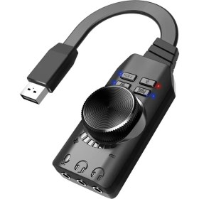 Resim Forzacase USB Dsp Harici Ses Kartı 7.1 Kanal 3.5mm Kulaklık Mikrofon Çevirici, Pubg Lol Efekt FC1225 