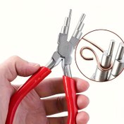 Resim 1 adet Hassas Yuvarlak Burunlu Takı Pensesi, 6 İnç Tel Döngmesi ve Kolye Yapımı El Aleti, 304, DIY Takı Yüzükleri için Dişsiz Kelepçe 
