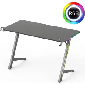 Resim Viyero AXIS Z-Ayak RGB Aydınlatma Karbon-Fiber Oyuncu Masası 15mm 120x60x75cm GD-12002E-6-BLK 