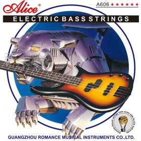 Resim Alice A606(4)-M Bas Gitar Teli (45-105 4-Telli) | Nikel Kaplama Alaşım Güçlü Bas Punch Karakteri ve Uzun Ömürlü Kullanım 