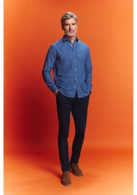 Resim Defacto Regular Fit Dokulu Cep Detaylı Uzun Kollu Gömlek B1872ax23aunv261 Lacivert 