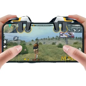 Resim Yüksek Hassasiyetli 6 Parmak Nişan ve Tetik Oyun Tuşu Oyun Tetikleri Gamer Oyun Konsolu 