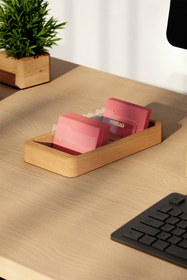 Resim Woodsaka Gobi Kartvizitlik - Büyük | Meşe Ağacından Kartvizit Kutusu 