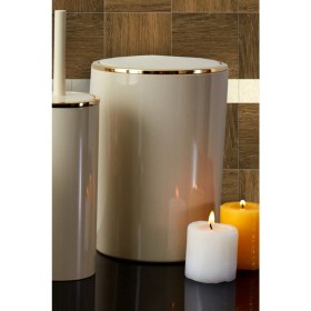 Resim 6 Lt Bej Çöp Kovası, Banyo, Mutfak ve Ofis Için Şık ve Fonksiyonel Tasarım 