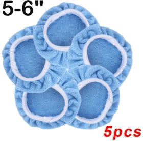 Resim 2Liyao 5 6 Inç 5 Adet Mikrofiber Parlatma Koruyucu Örtü Ağda Pedi Kaput Parlatıcı Koruyucu Örtü 5-10 Inç Parlatma Araçları Aksesuarları (Yurt Dışından) 