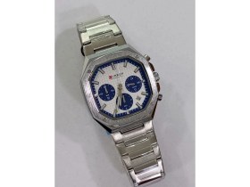 Resim Curren Çelik Kordonlu, Fonksiyonları Aktif, Kronometreli, Takvimli, Su Geçirmez, 2 Yıl Garantili Erkek Saati 