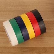 Resim 6 Farklı Renkli PVC Elektrik Bandı - Güçlü Yapışkanlık, Isıya Dayanıklı, Nem Geçirmez, Kablolama ve Raketi Tutacakları için Dayanıklı, Ev Kullanımı İçin Uygun, Malzeme: PVC, Çeşitli Ortamlara Uygundur 