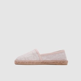 Resim TOGO Nude Monogram Tekstil Kadın Espadril Ayakkabı [060032] 