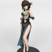 Resim Şık Mavi Çeongsam Anime Figürü Altın Detaylı - Cadılar Bayramı, Paskalya ve Şükran Günü Hediyeleri ile Maske Dekoru için Muhteşem PVC Koleksiyonluk Figür | Zarif Tasarım | Detaylı İşçilik 