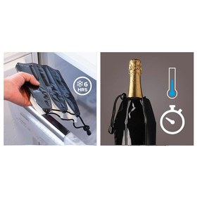Resim Vacu Vin 3887560 Aktif Şarap ve Şampanya Soğutucu, Platin 