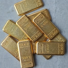 Resim 5 Adet El Yapımı Metal Taklit Altın Çubuklar - Modern Düğün ve Ev Dekoru, Oturma Odası, Ofis Masası, Kitaplık İçin Katı Altın Tonlu Süsler - Elektriksiz, Noel için Mükemmel 