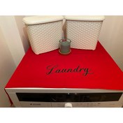 Resim BAGAND Kırmızı Çamaşır Makine Örtüsü Laundry Baskılı 