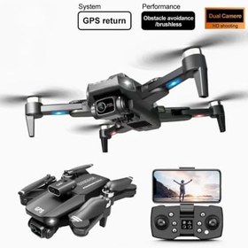 Resim 4K HD Kameralı Katlanabilir Drone Engel Tanıma Canlı Görüntü Aktarımı Uzaktan Kumandalı Uzun Menzil (Siyah) 