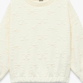 Resim Koton 26yy59003205 Bej Kız Bebek Sweatshirt 6smg10113ak Bej 
