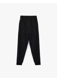 Resim Koton Yüksek Bel Rahat Kesim Fermuarlı Cepli Jogger Spor Eşofman Altı Siyah 6wak40001nw Siyah 
