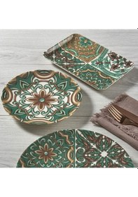 Resim Güral Atina 18 Parça 6 Kişilik Bone Kahvaltı Takımı - 21882 Çok Renkli 