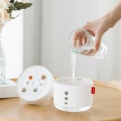 Resim Küçük Nemlendiriciler 800ML Masa Hemerileştiriciler Sessiz Çalışma Gece Işığı Işlevi Yatak Odası Bebekler Odası Ofisi Için Iki Mod A (Yurt Dışından) 