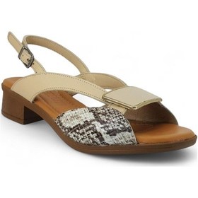 Resim Venüs 24026020 Hakiki Deri Kadın Sandalet Bej 