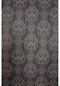 Resim Örümcek Model Gri Renk İp Perde Hazır Düğmeleri Dikilmiş İp Perde 300 270 Cm Gri 