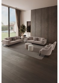 Resim Regnar 3+3+1+1 Koltuk Takımı Krem Sütlü Kahve 