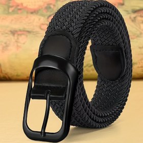 Resim Unisex Ayarlanabilir İğne Tokalı Elastik Kemer - Siyah Kayış, Esnek ve Katlanabilir Tasarım Erkek/Kadın İçin - Kot Pantolon, Resmi, Günlük Kullanım, Seyahat için Mükemmel - Düğün, Parti, Noel Hediyesi, Kemer Aksesuarı, Şık Aksesuar, Erkek Modası 
