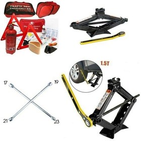 Resim Oto Türk Trafik Seti +Kriko +Bijon Anahtarı 3Lü Full Set Yönetmeliğe Uygun 