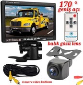 Resim Navigold 7 Inç Monitör + 170 '' Balık Gözü Lens Geniş Açı Kamera Seti 