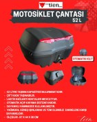 Resim Genel Markalar Tien 52 Litre Motosiklet Çantası - OTOMATİK KİLİT (Sırt Dayama Pedi Dahil) 