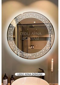 Resim 80 Cm Beyaz Şık Banyo Aynası Net Görüş Diğer 