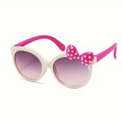 Resim Disney Mickey & Minnie Y2K Moda Yuvarlak Gözlükler, Kurdele, Plastik Çerçeve ve Lensler, Kelebek Stili, Gözlük, Unisex Parti Fotoğraf Aksesuarları 