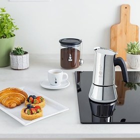 Resim Bialetti - Venus: 4 Cups Ocak Üstü Espresso Pişirici - 170ml - Gümüş Renk - Paslanmaz Çelik Gövde - Patentli Güvenlik Valfi - Tüm Ocak Türleri İçin Uygundur (İndüksiyon Dahil) 