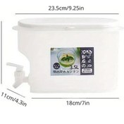 Resim Willowhaven Beyaz 118.35oz Büyük Kapasiteli Musluklu Şişe Meyve Çayı Soğuk İçecekler Dayanıklı Plastik 