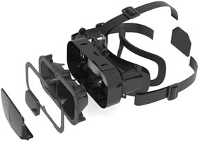 Resim 3D Gözlük VR Sanal Gerçeklik Kulaklık 360° Panorama Büyük Ekran An-Ti Bluelight Ayarlanabilir Göz bebeği mesafesi film oyunları için 