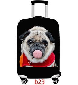 Resim Smart Travel Valiz Koruyucu Kılıfı Büyük Boy Köpek Desenli Çok Renkli 