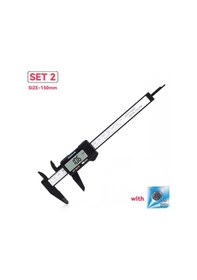 Resim Led Dijital Kumpas 150mm 6 İnç Caon Fiber Elektronik Sürmeli Kumpas 2 Mod Ölçer Mikrometre Dijital Cetvel Ölçme Aracı 