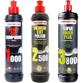 Resim Menzerna 1000 2500 3800 Pasta Hare Seti 250 ml 