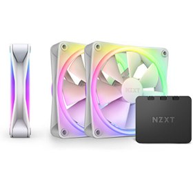 Resim Nzxt F120 Rgb Duo Beyaz 3X120 mm Fan Kontrolcü RF-D12TF-W1 
