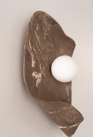 Resim 22" Wabi Sabi Handmade Ceramic Wall Sconce, Japandi Ceramic Wall Lamp, Bathroom Wall Light, Christmass Gift - 19 inc / 50 Cm H / Attelliermasse Weib 2505 