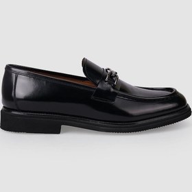 Resim Cabani %100 Hakiki Deri Siyah Açma Tokalı Erkek Klasik Ayakkabı Siyah 