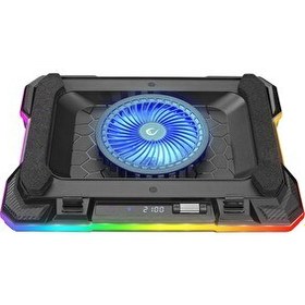 Resim Rampage Cyclone S49 RGB Fanlı 14"-19" LED Ekranlı Notebook Soğutucu 
