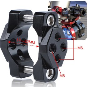 Resim Alaşım Motosiklet Stenti 17-32mm Braket Tampon Kelepçesi Yardımcı Spot Işık Far Montaj Klipsi Işık Telefon GPS Gidon Tutucu 