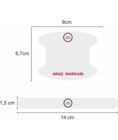 Resim Cupra Marka Logolu Oto Kapı Kolu Çizik Önleyici Yapışkan 8'li Set 