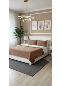 Resim Bellisima Çift Kişilik Yatak Örtüsü Commoncer Kahve Diğer 