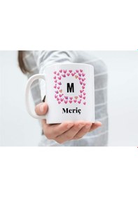 Resim Kişiye Özel Kalp Tasarımlı Kupa Bardak Siyah 