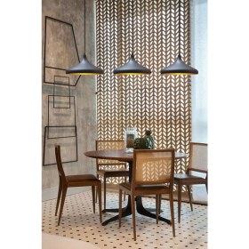 Resim Mediterian Şık Üçlü Siyah Sarkıt Lamba, Modern Oturma ve Mutfak Aydınlatması 