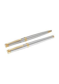 Resim Steelpen Lemans Serisi 813 Krom Gold Roller Kalem+tükenmez Kalem Çok Renkli 