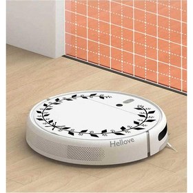 Resim Hellove Çiçekli Robot Süpürge Etiketi Xiaomi Mi Vacuum Mop 1c 2 In 1 Robot Süpürge Dekoratif Süpürge Sticker 